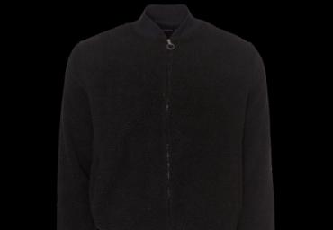 Zip through sherpa sweatshirt with 2 pockets. - MSS 438MANNA