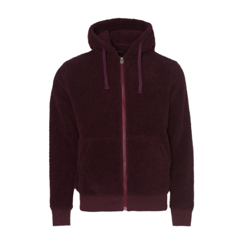 Zip through hooded sherpa sweatshirt. - MSS 438SHAUNB