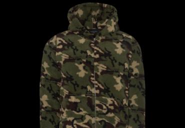 Zip through camo sherpa sweatshirt. - MSS 438MASK