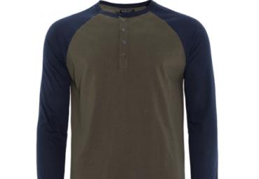 Long sleeve contrast raglan T-shirt. - MLT 149RASMUSB