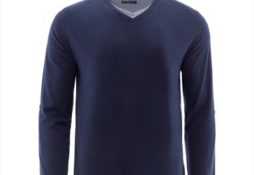 Long sleeve T-shirt with double layer neck. - MLT 69HEINRICH