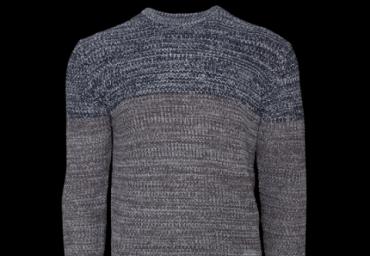 Crew neck paneled twisted jumper. - MK 230DREW