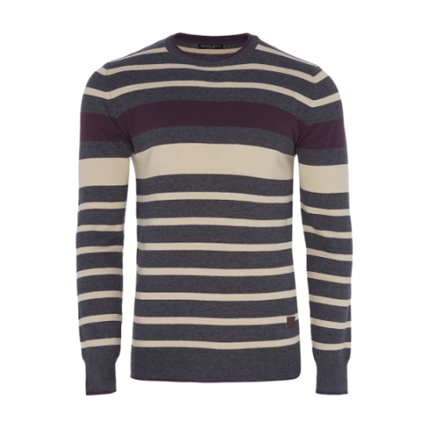 Crew neck striped jumper. - MK 230VEDA