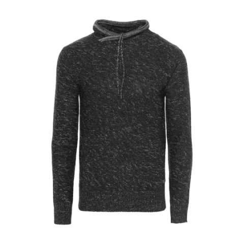 Cross over neck twisted jumper with drawcord. - MK 230RAFAEL