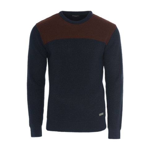 Paneled crew neck jumper. - MK 230HERMES