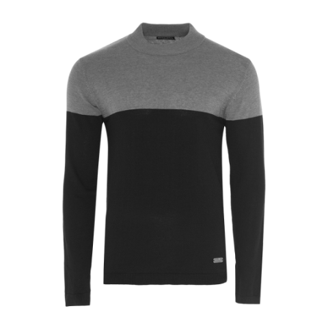Turtle neck paneled jumper. - MK 230TRIUMPH