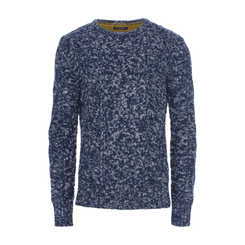 Twisted crew neck cable jumper. - MK 434NEUMANN