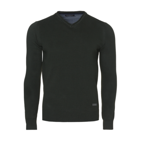V neck basic jumper. - MK 230EUROPIUMB