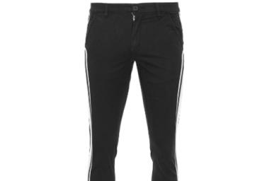 Stretch chino with striped tape at seam. - MTR RETRO
