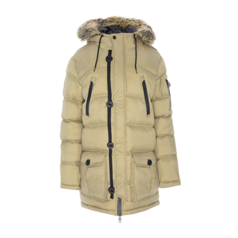 Hooded anorak with fake fur trim. - MJK RUNCORN