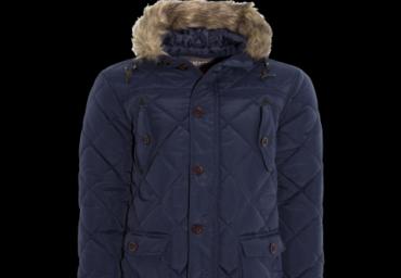 Hooded diamond quilted parka with fake fur trim. - MJK CHELTENHAM