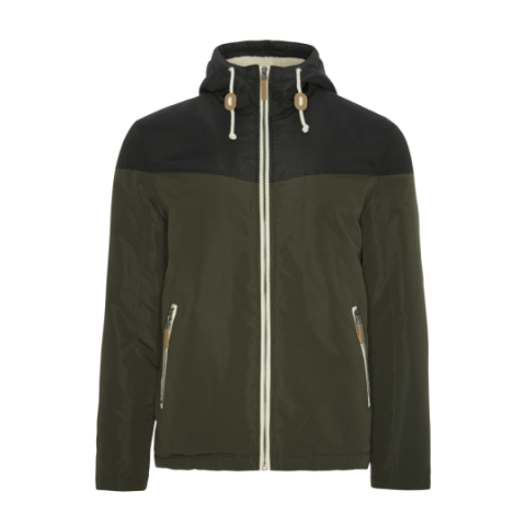 Paneled hooded padded jacket with sherpa lined. - MJK KOEMAN