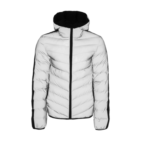 Hooded padded reflective jacket with panel sleeves - MJK DYNAMIC