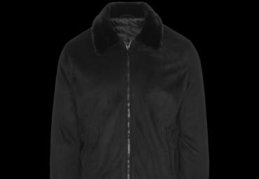 Suede jacket with fake fur collar. - MJK SUNDERLAND