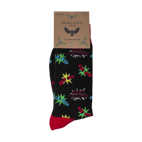All over cracker printed socks. (1 pair). - MSX 470CRACKER