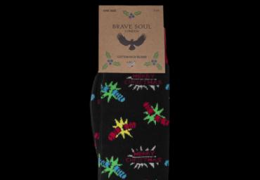 All over cracker printed socks. (1 pair). - MSX 470CRACKER