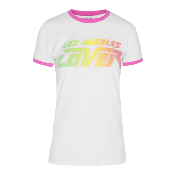 Cneck ss T-shirt with print front and contrast. - LTS 69LOVER
