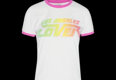Cneck ss T-shirt with print front and contrast. - LTS 69LOVER