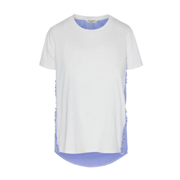 Contrast sleeve T-shirt with back stripe and frill - LTS 432PARIS