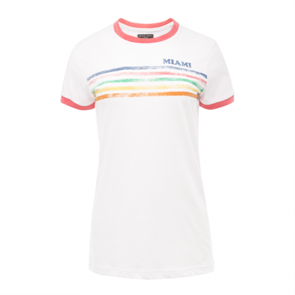 Crew neck short sleeve T-shirt with chest print. - LTS 69STARSKYR1