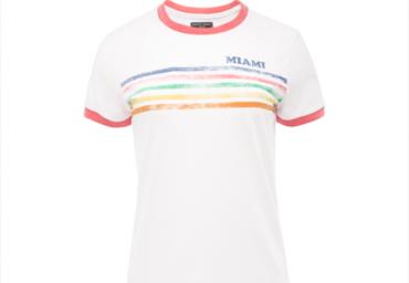 Crew neck short sleeve T-shirt with chest print. - LTS 69STARSKYR1