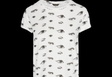 Crew neck short sleeve T-shirt with eye print. - LTS 414SPY