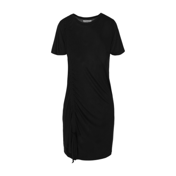 Long line short sleeve T-shirt with drawstring. - LTS 69DIANA