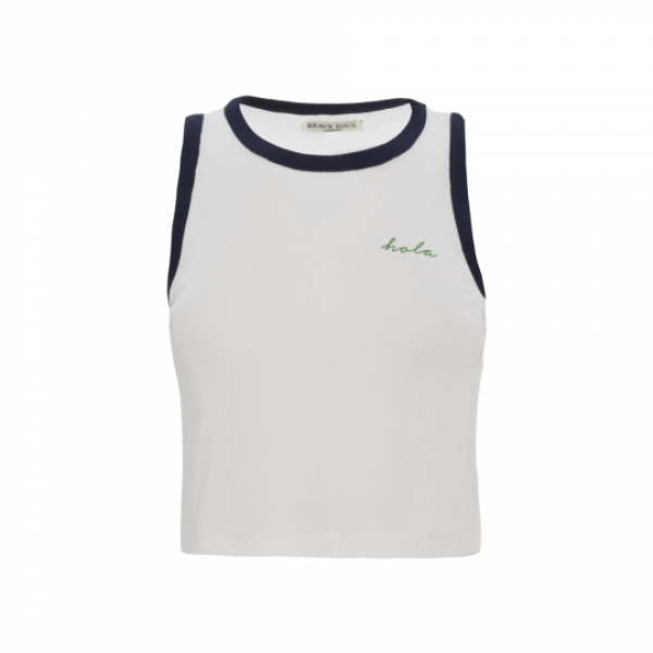 Cropped vest with colour contrast. - LV 36CHICAPKA