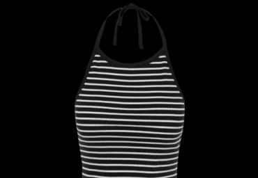 Halter neck striped vest . - LV 69SILVERPKA