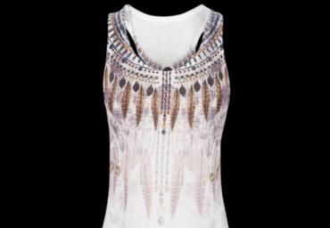 Printed vest with diamonds. - LV 224CATCHJDA