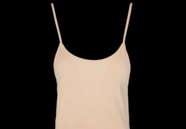 Strappy ribbed vest with frill at hem - LV 36ANITA
