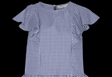 checked vest with frill - LWT 225HEIDI