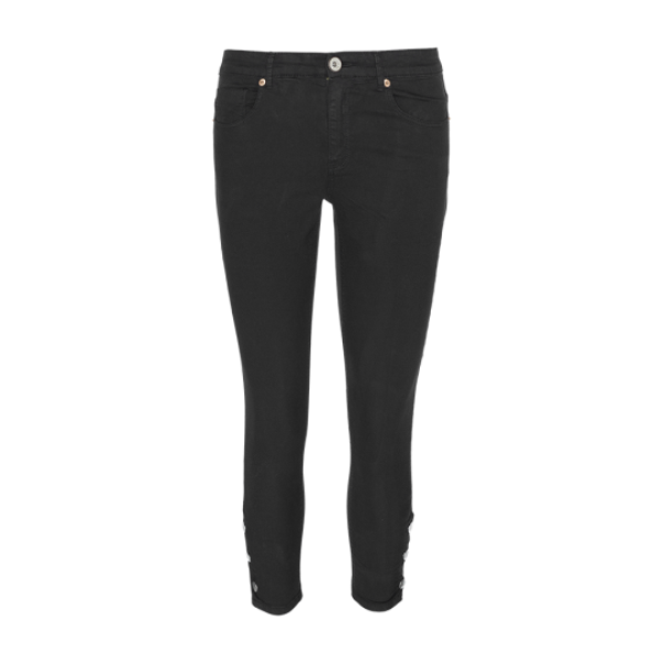 Cropped jean with 5 pockets and popper detail. - LJN 272CAMILLEBL