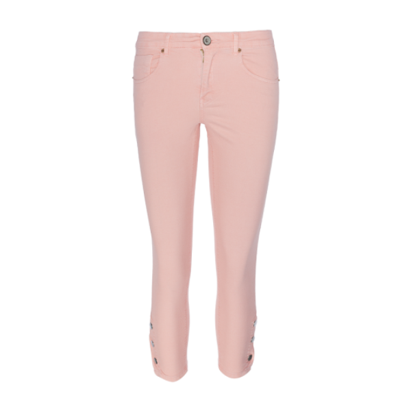 Cropped jean with 5 pockets and popper detail. - LJN 272CAMILLEPI