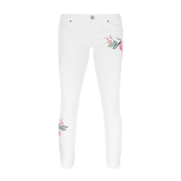 Five pockets jeans with embroidery - LJN 272EVIE