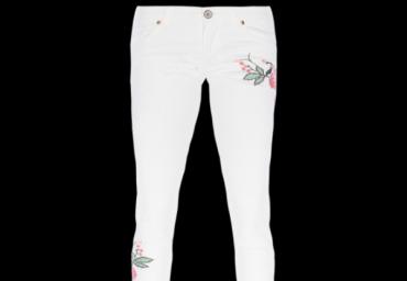 Five pockets jeans with embroidery - LJN 272EVIE