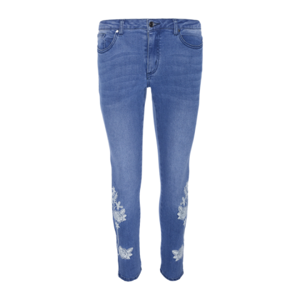 Skinny jean with embroidery. - LJN 398MASON