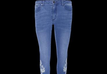Skinny jean with embroidery. - LJN 398MASON