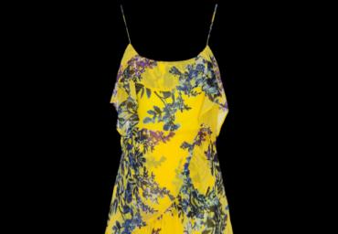 All over printed cold shoulder strappy dress. - LDRW 432BLUEBELL