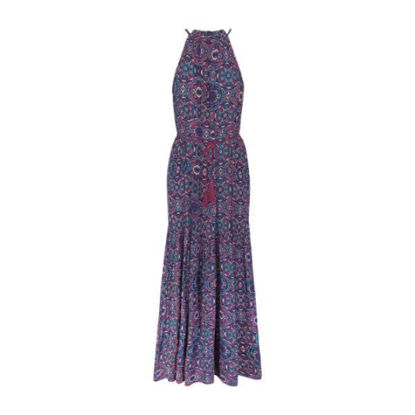 All over printed high neck maxi dress - LDRW 117MARLIN