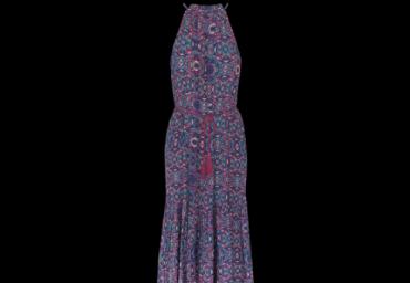 All over printed high neck maxi dress - LDRW 117MARLIN
