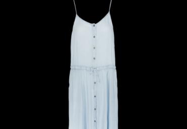 Button through strappy maxi dress with belt. - LDRW 335BECKY