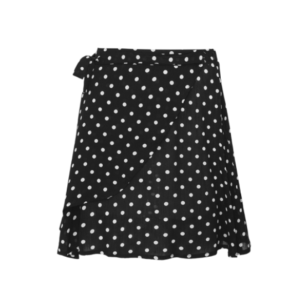 All over spot printed wrap skirt. - LSKW 225SPOT