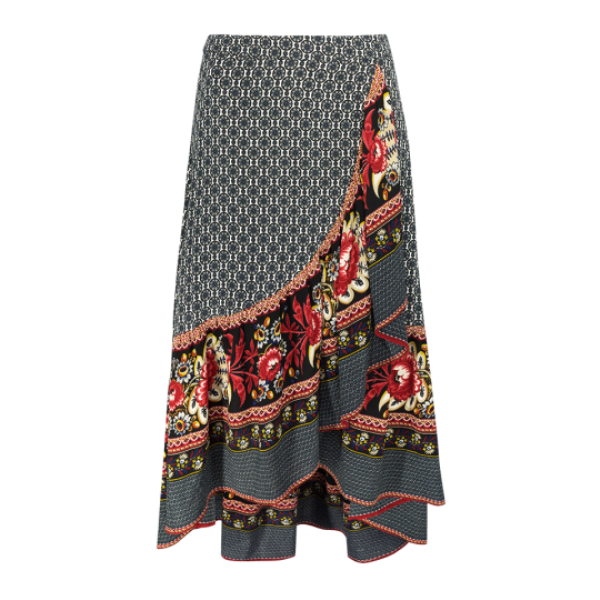 Assymetric printed maxi dress. - LSKW 491LIZZIE