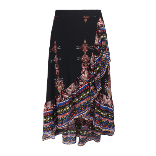 Asymmetric printed maxi dress. - LSKW 491JAZZI