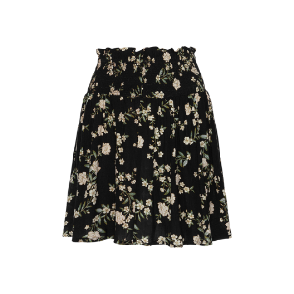 Shirred waist all over printed skirt - LSKW 432FRESIA