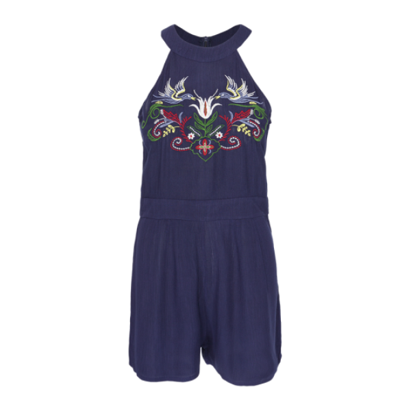 High neck embroidered playsuit. - LPSW 432EAST