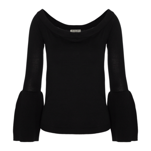 Bardot jumper with flared sleeve. - LK 162ESME