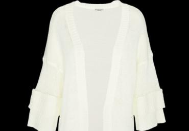 Cardigan with double frill at sleeves. - LK 250JAPPY