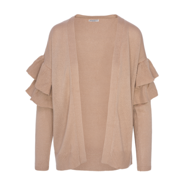 Cardigan with double frilled sleeves. - LK 250TULIPCARDI